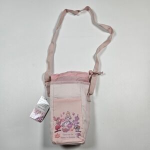 Disney Alice in Wonderland Water Bottle Holder Bag Pink Mad Tea Party NWT